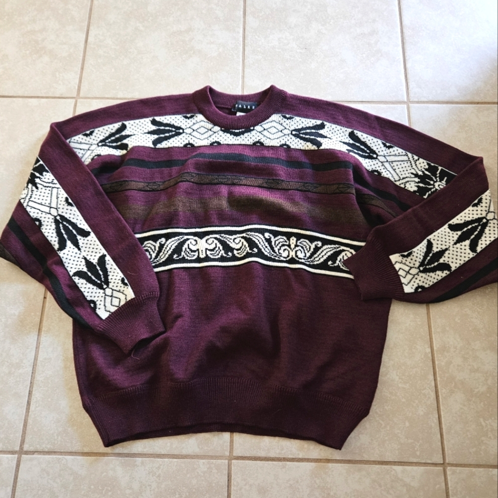 Falke rare new wool nordic knit sweater